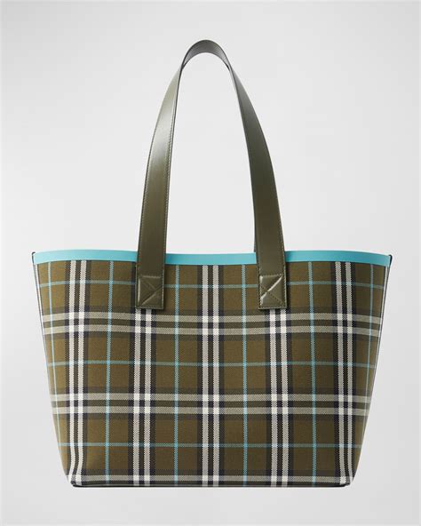 burberry large plaid market canvas tote|neiman marcus Burberry tote bag.